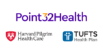 Point 32 Health, Harvard Pilgrim Health Care, and Tufts Health Plan Logo