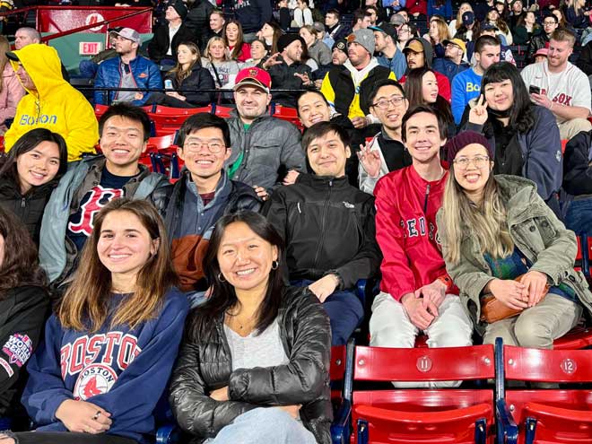 Bamboo Circle members at the 2024 AAPI Red Sox Game.
