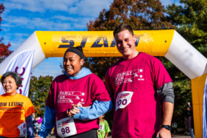Finishers at Family Fun Run